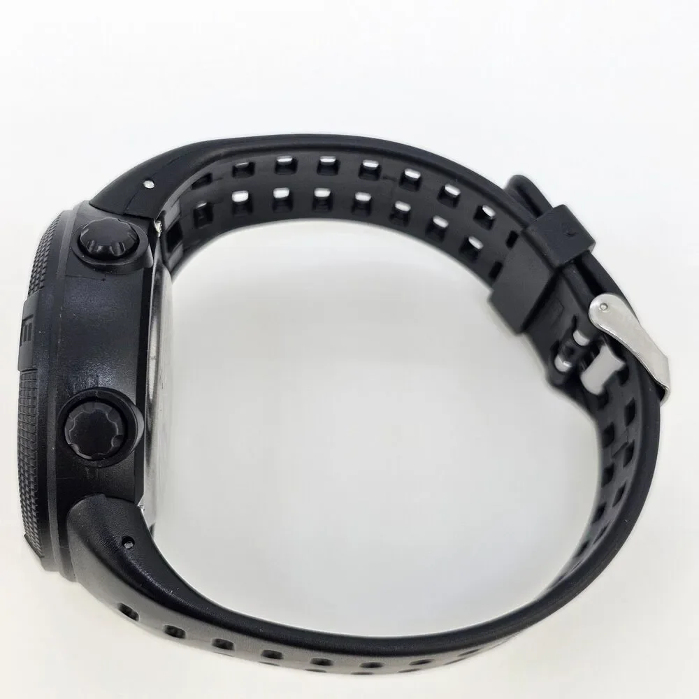 Men's Negative Display Digital Sports Watch 50MM Black Case Plastic Bands‎